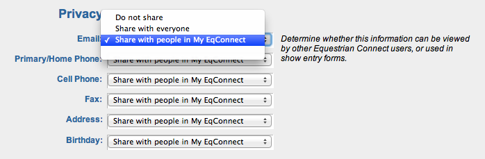 Privacy Settings